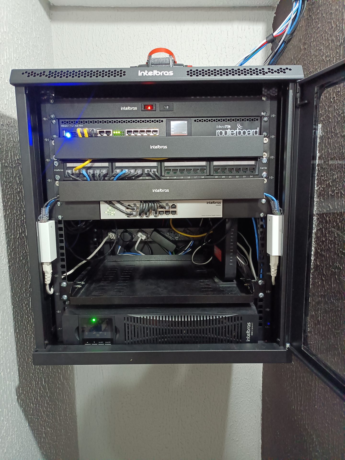 Rack Intelbras com Mikrotik completo